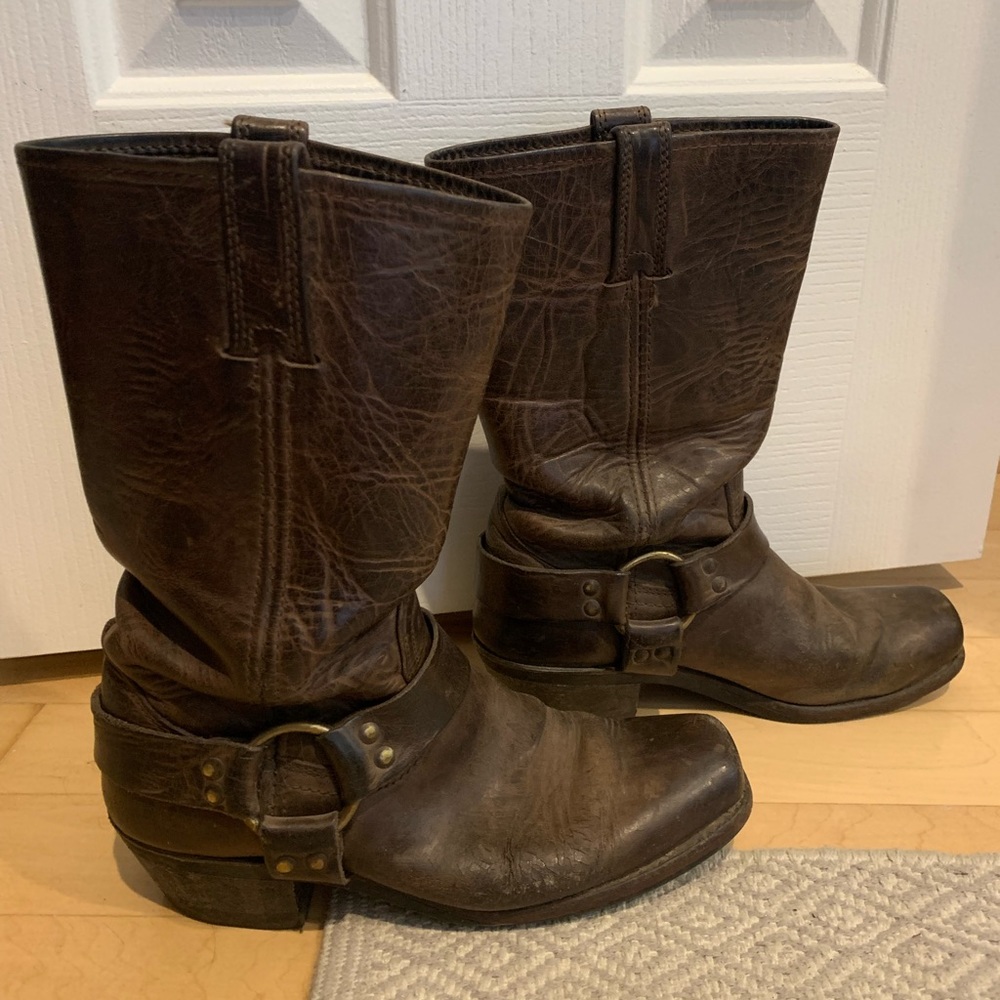 FRYE mid-calf brown riding boots